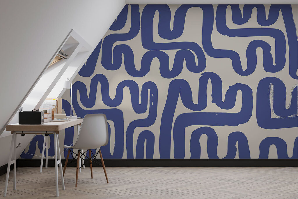 Blauwe bochten als doolhof — interieur 1