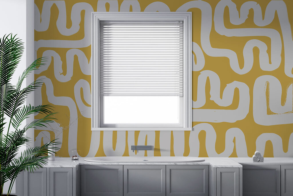 Witte kronkels in banen — interieur 3