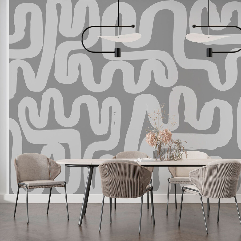 Witte kronkels in banen — interieur 3