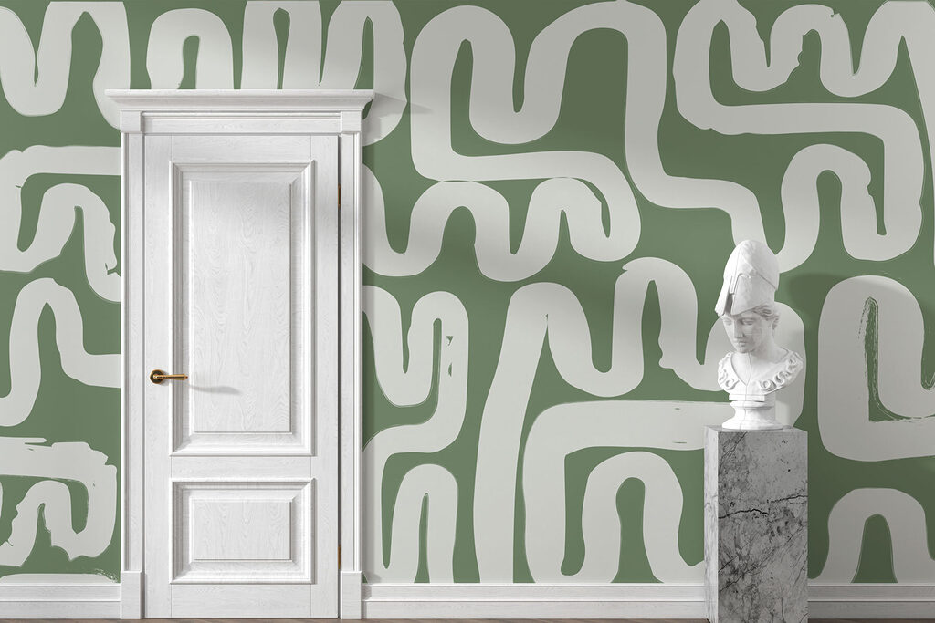 Witte kronkels in banen — interieur 2
