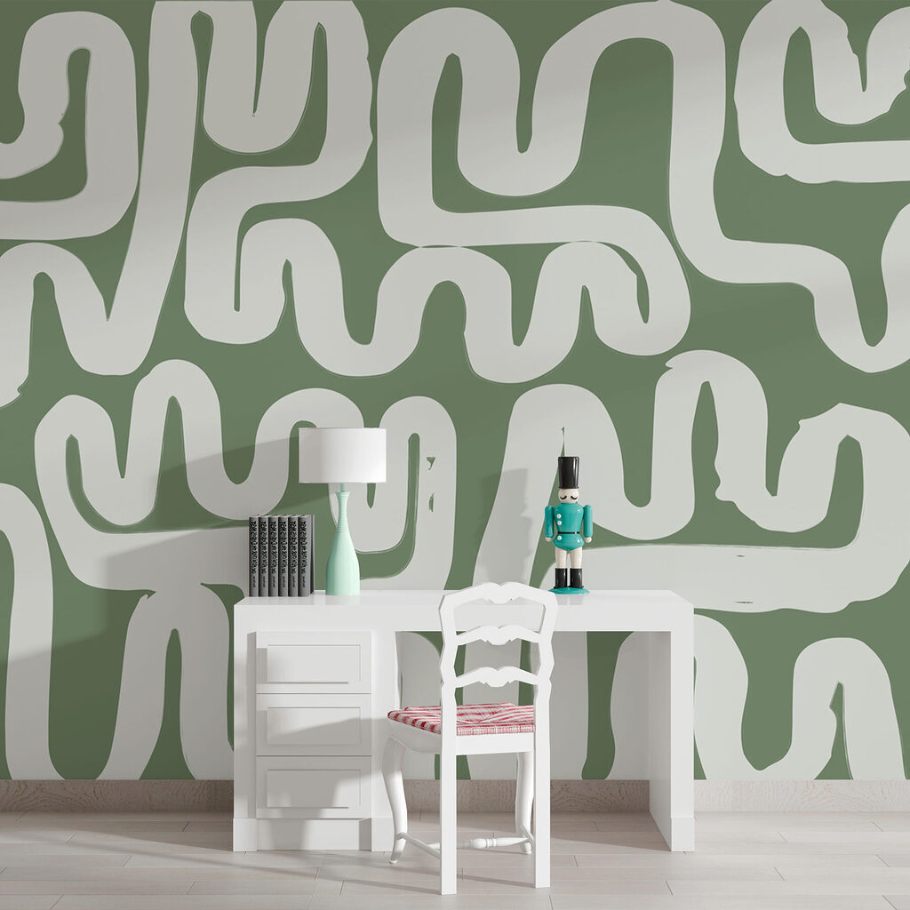 Witte kronkels in banen — interieur 3