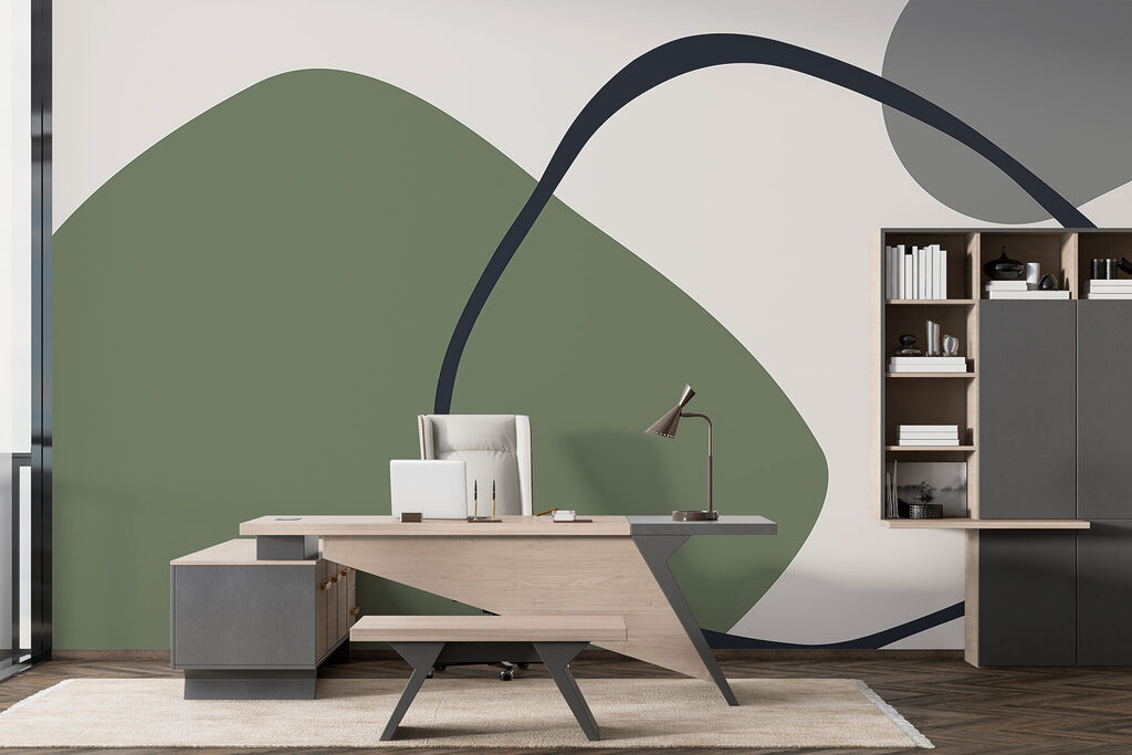 Groene en grijze kunst — interieur 3