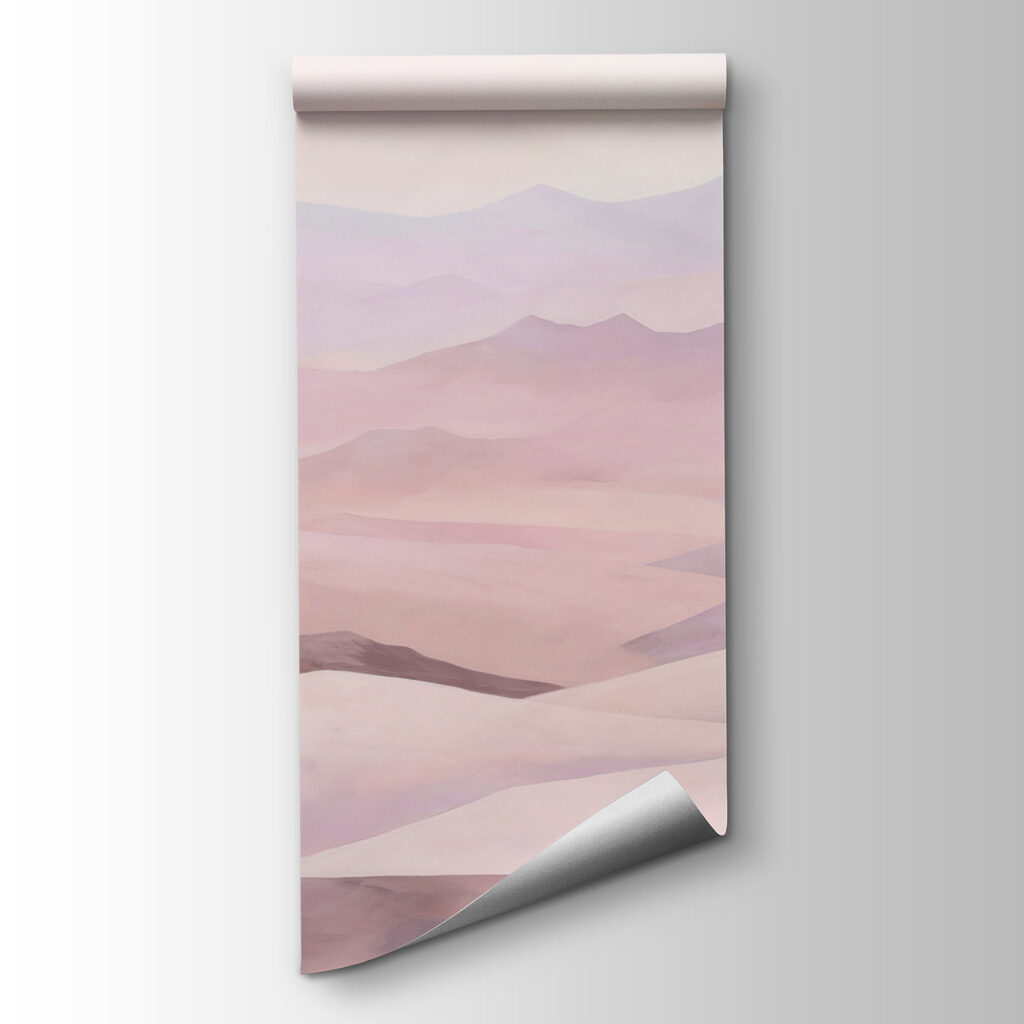 Zandduinen in roze aquarel — productweergave