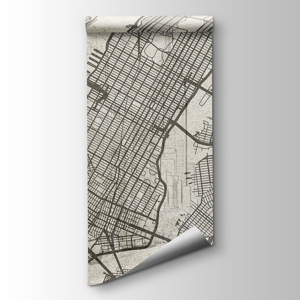 Manhattan in fijne kaartlijnen — productweergave
