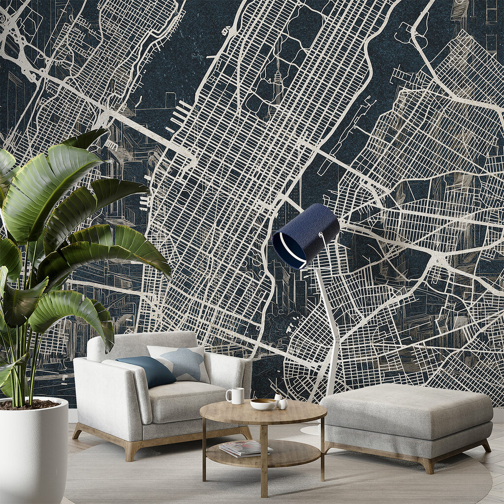 Manhattan in fijne kaartlijnen — interieur 1