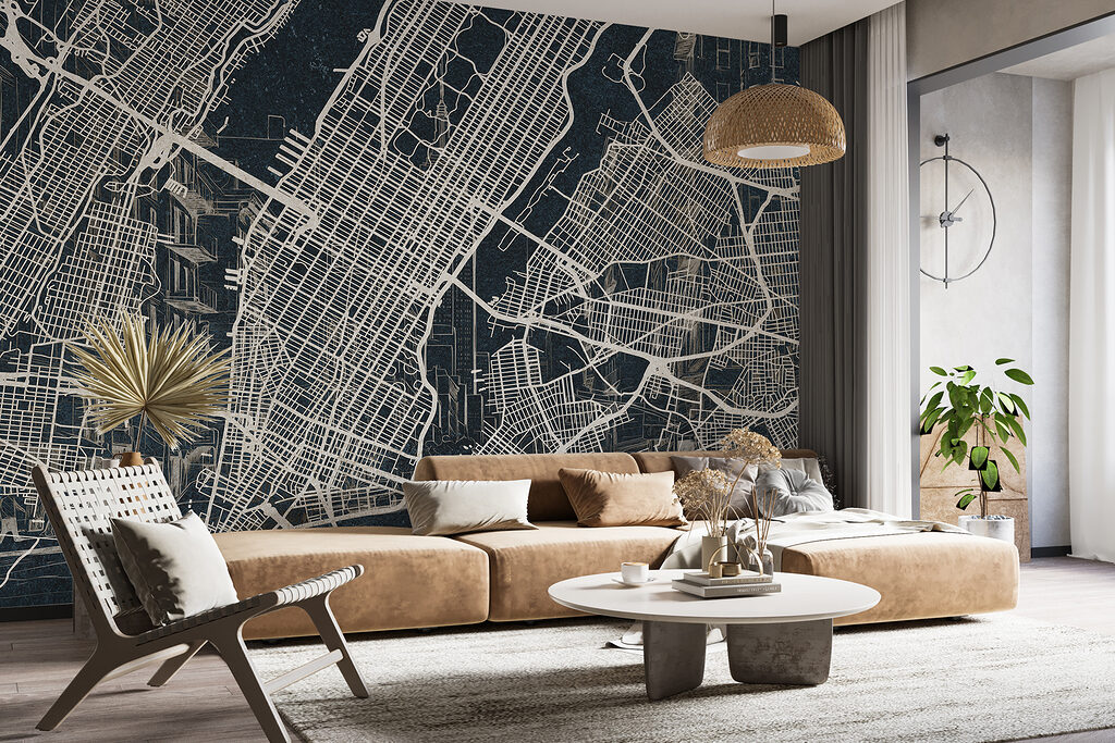 Manhattan in fijne kaartlijnen — interieur 2
