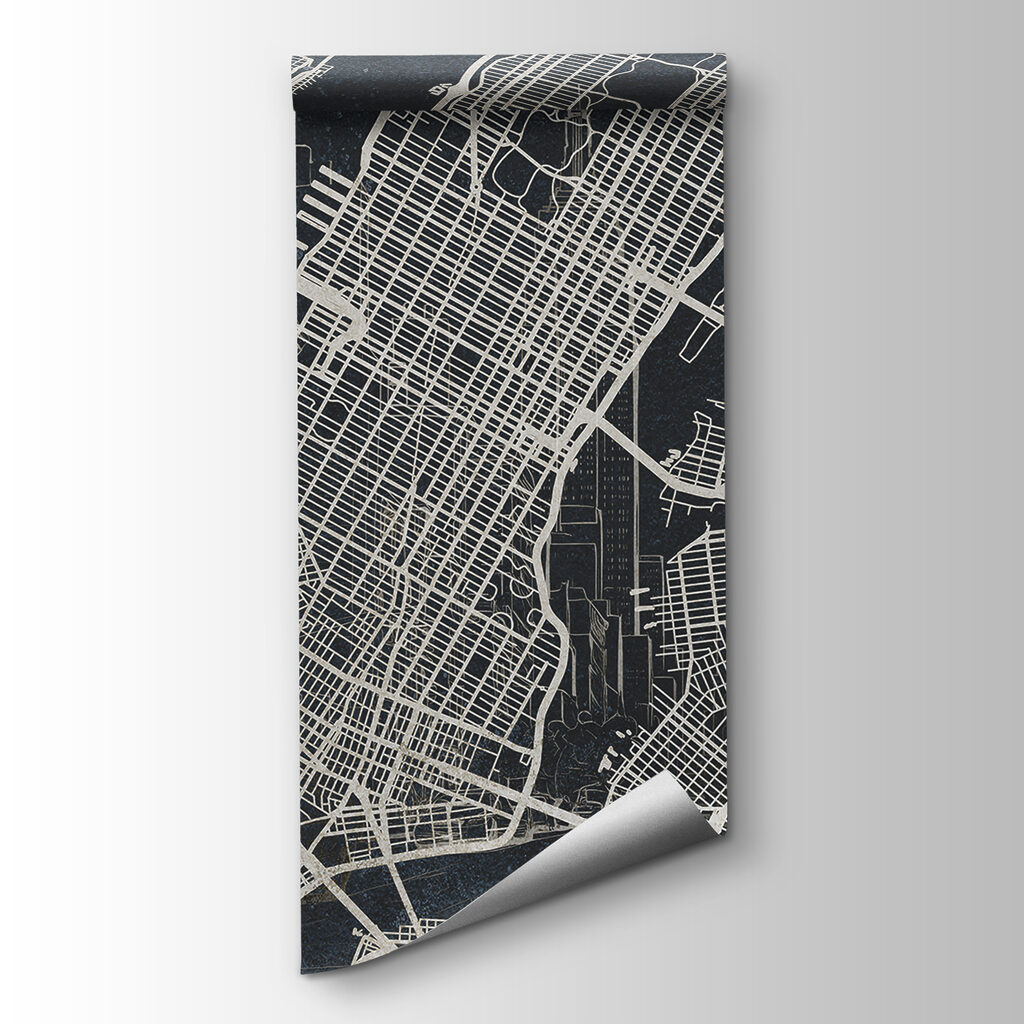 Manhattan in fijne kaartlijnen — productweergave