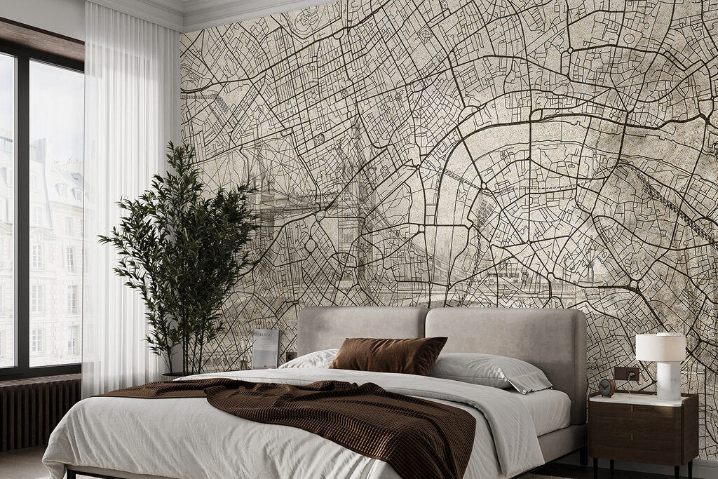 Straten in fijne kaartlijnen — interieur 1