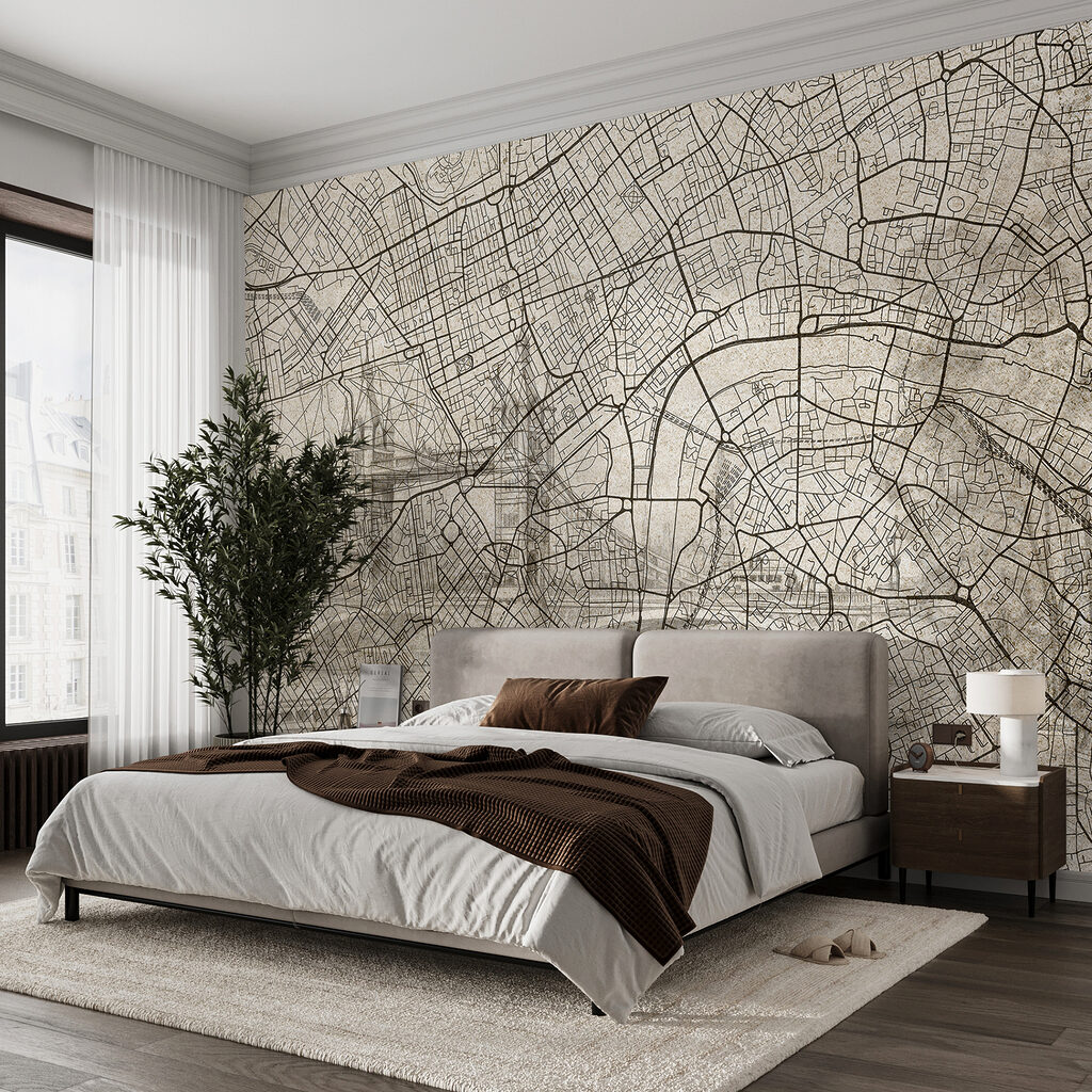 Straten in fijne kaartlijnen — interieur 2