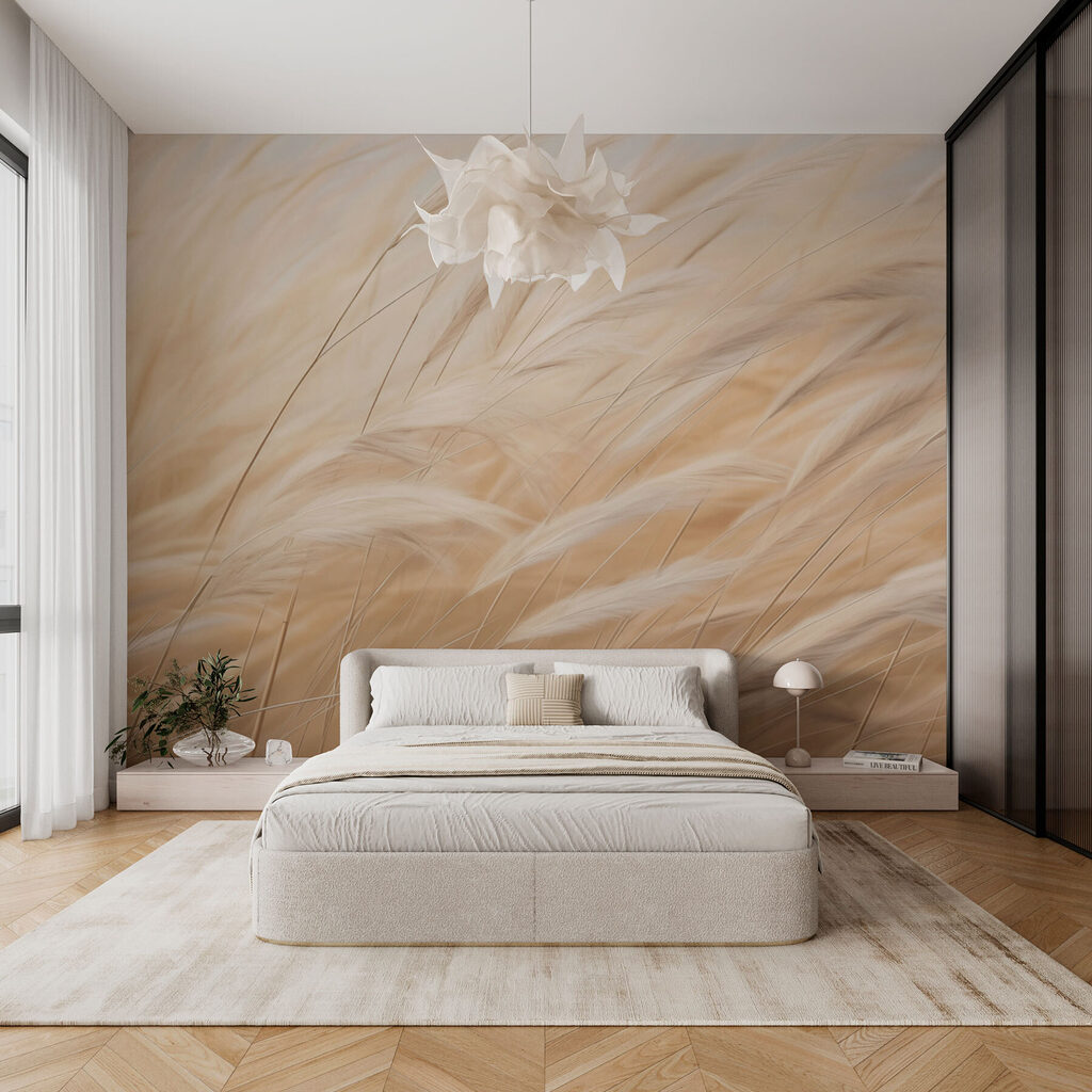 Gouden grassen waaien schuin — interieur 1