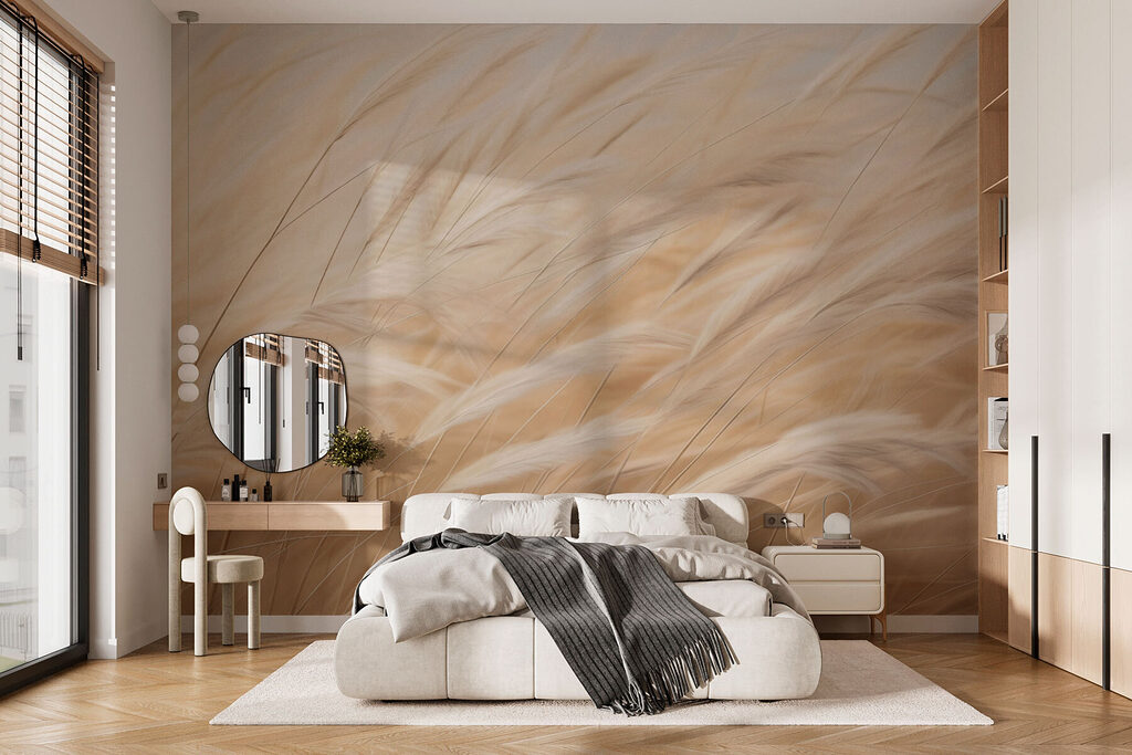 Gouden grassen waaien schuin — interieur 2