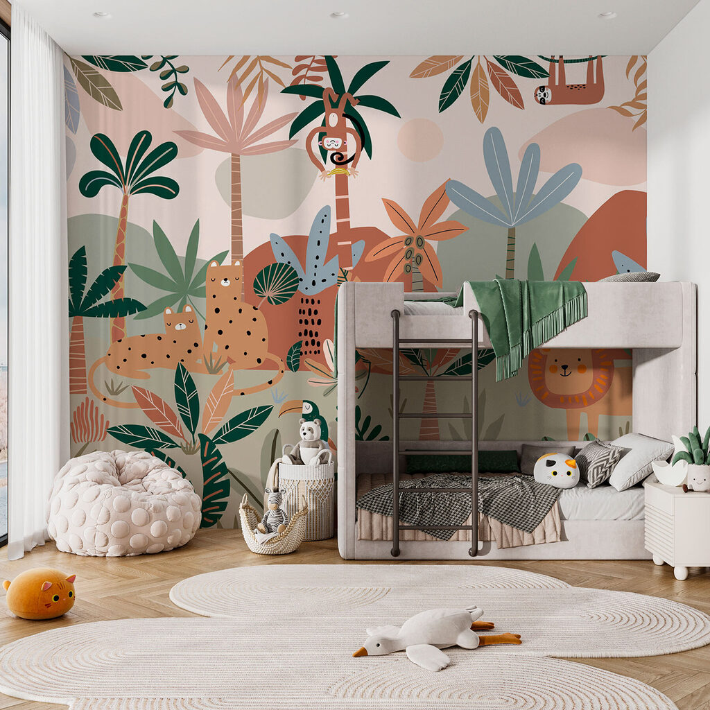 Jungle vol getekende dieren — interieur 2