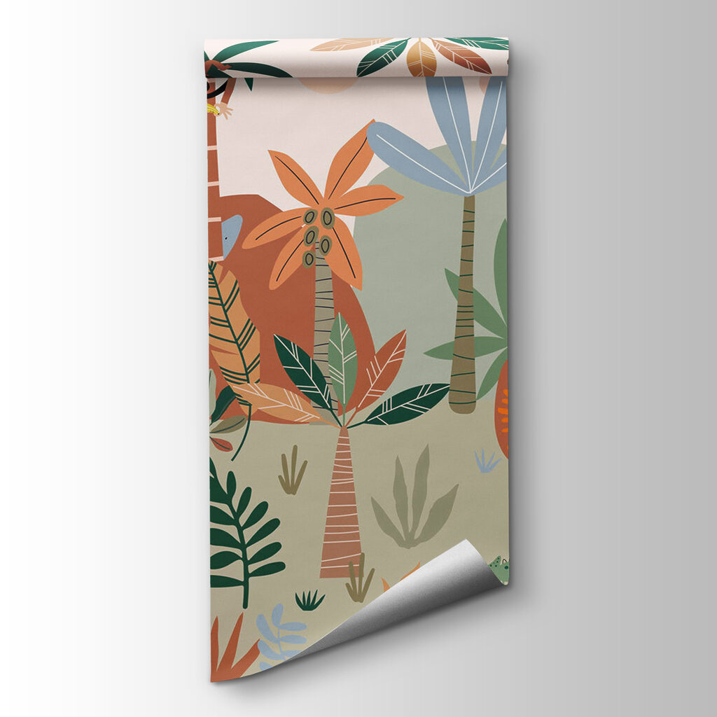 Jungle vol getekende dieren — productweergave