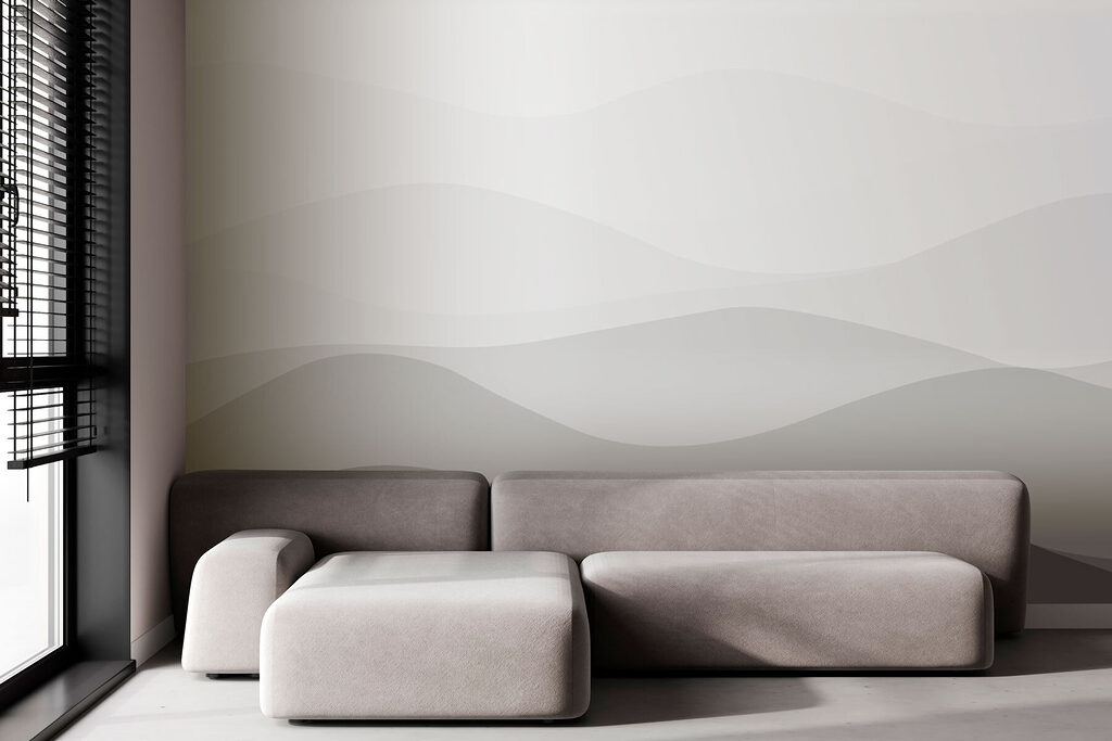 Grijze heuvelbanen in lagen — interieur 2