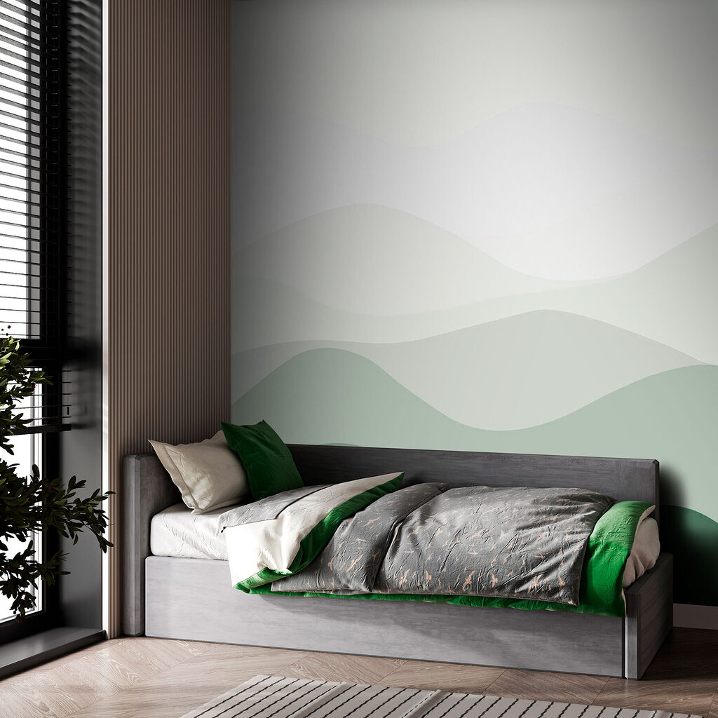Heuvellagen in rustige kleurvlakken — interieur 2