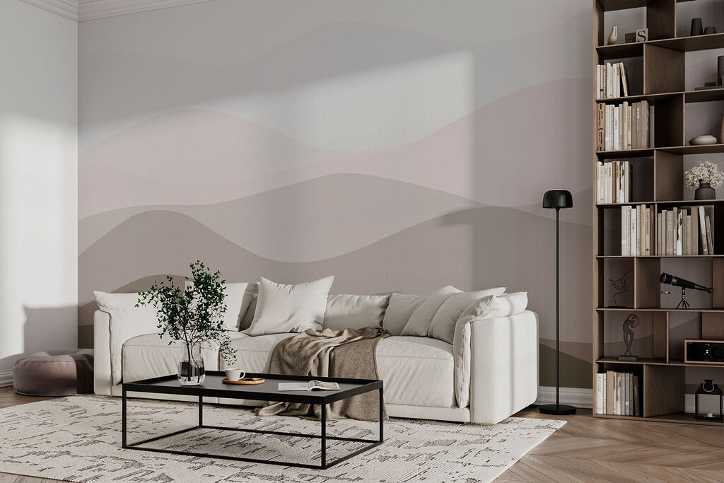 Heuvellagen in rustige kleurvlakken — interieur 2
