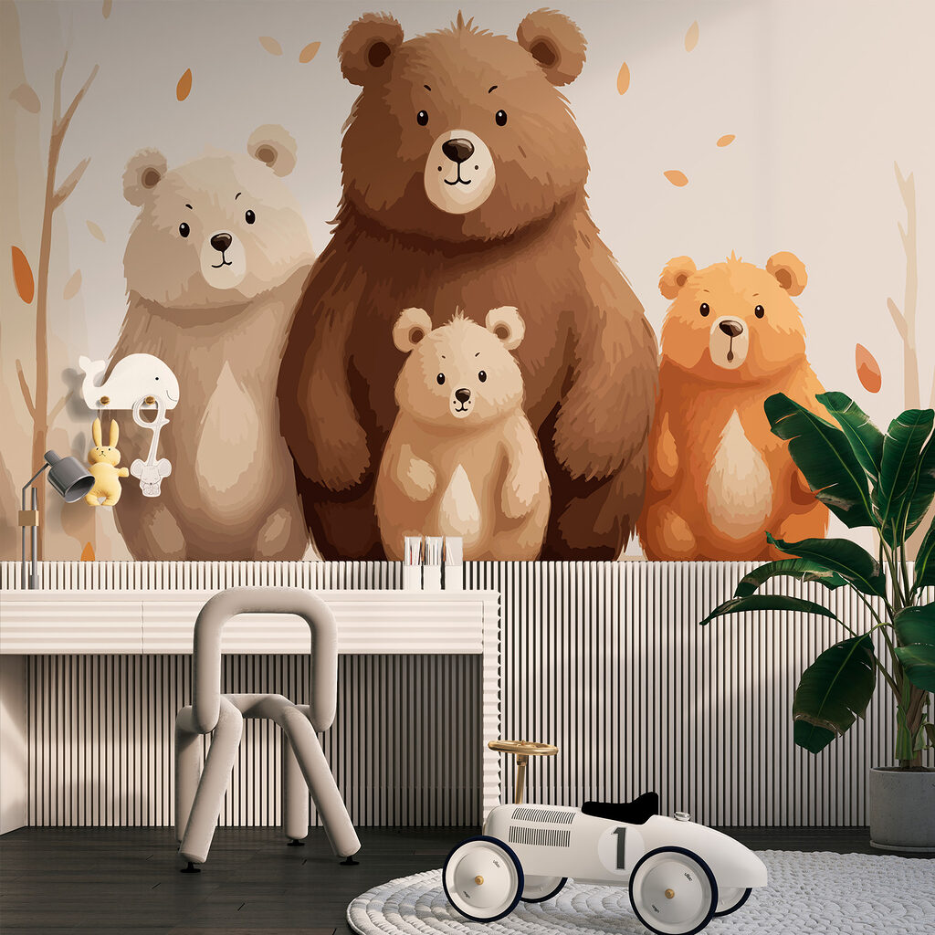 Groep beren die bij elkaar staan — interieur 1