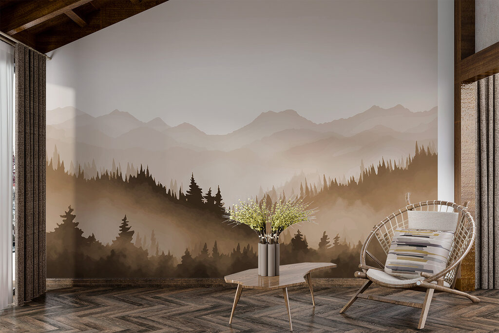 Dennenbossen tussen verre bergen — interieur 3
