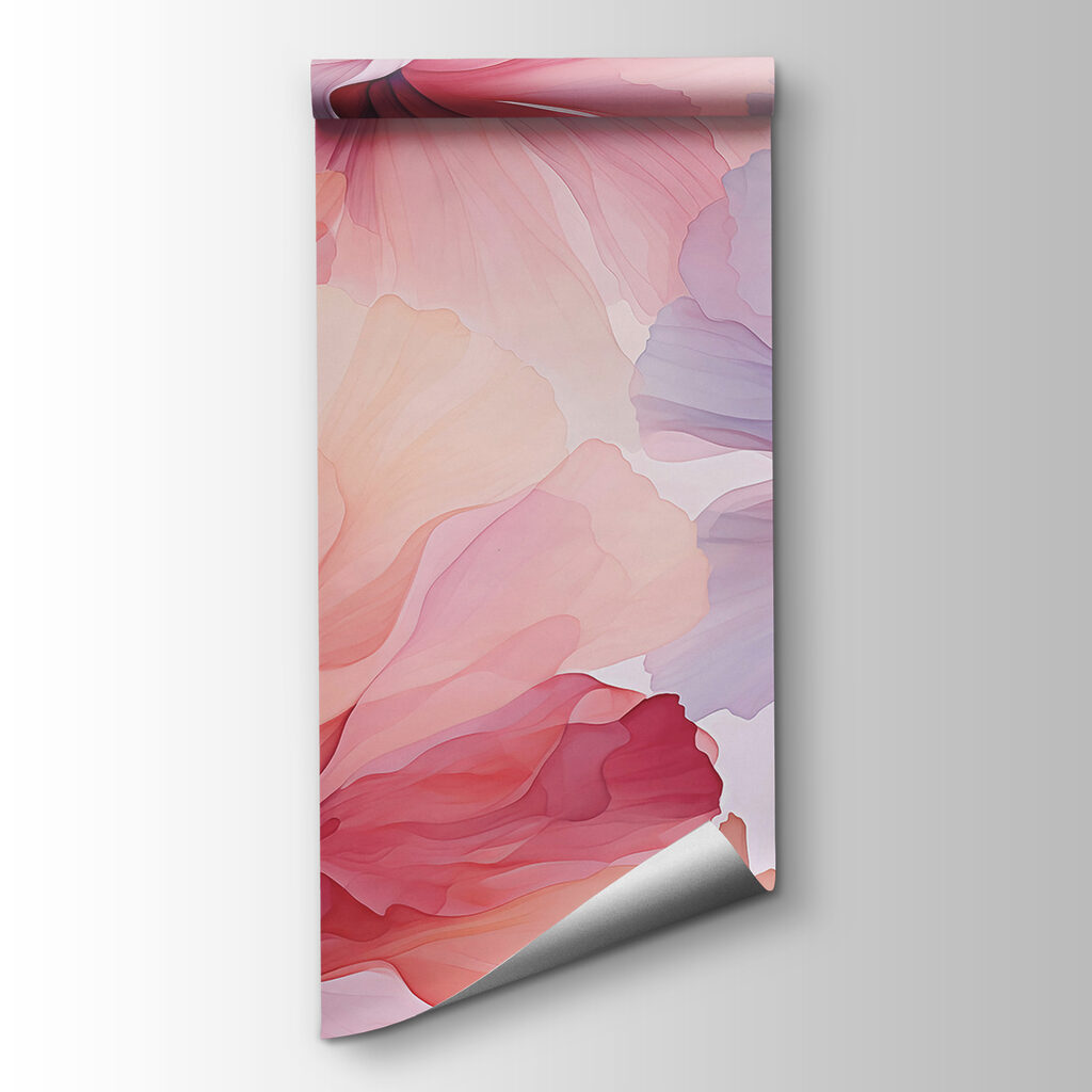 Roze bloemen met lilaranden — productweergave