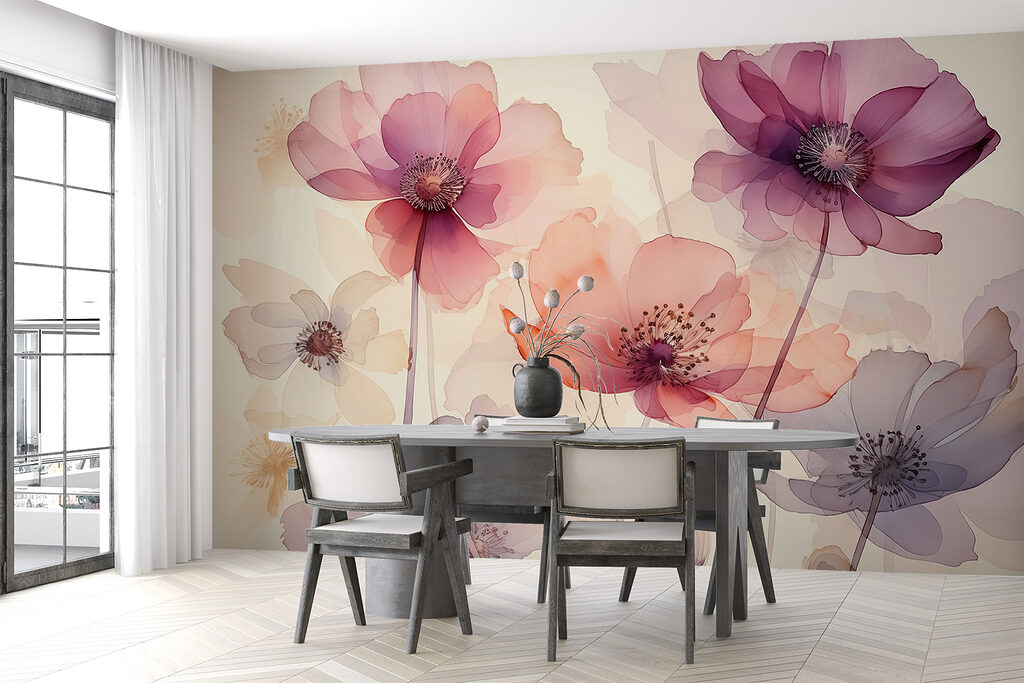 Groep bloemen op witte achtergrond — interieur 2
