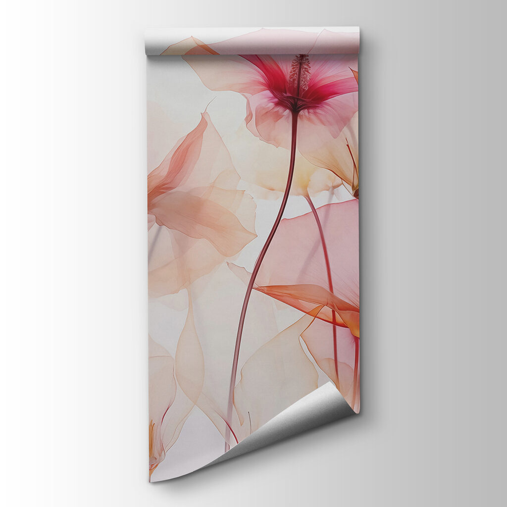 Roze kelken, dunne stelen — productweergave
