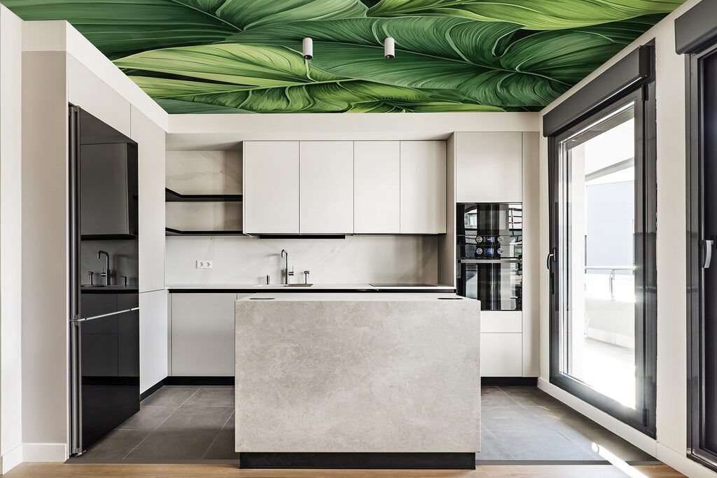 Groene bladeren, diepe plooien — interieur 3