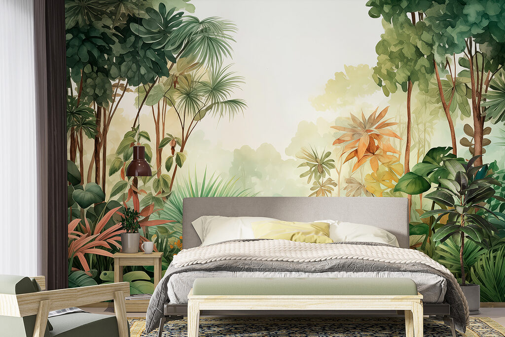 Aquarel van een bos — interieur 1