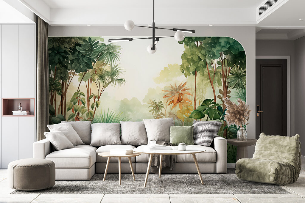 Aquarel van een bos — interieur 2