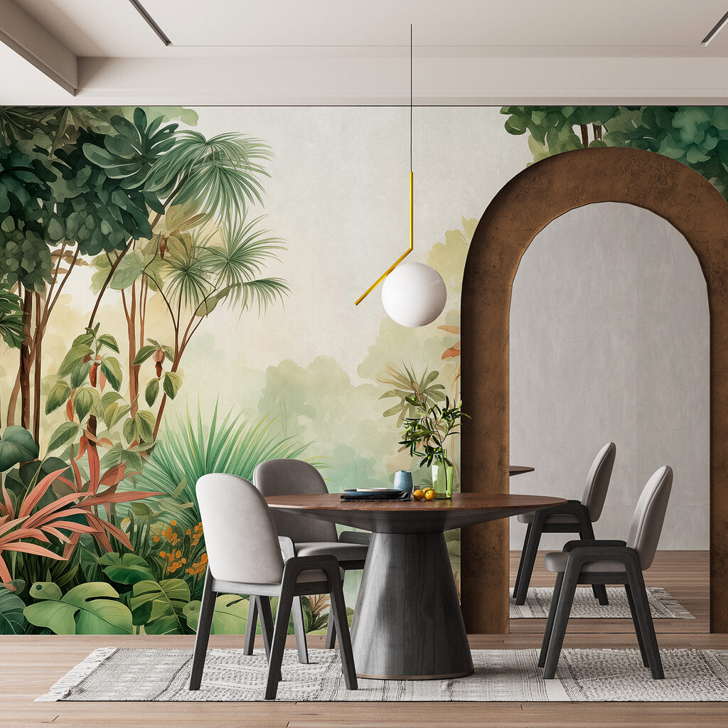 Aquarel van een bos — interieur 3