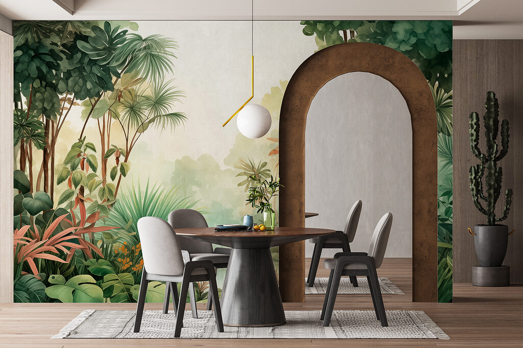 Aquarel van een bos — interieur 4