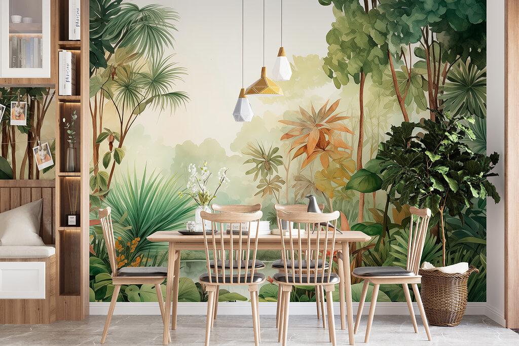 Aquarel van een bos — interieur 5