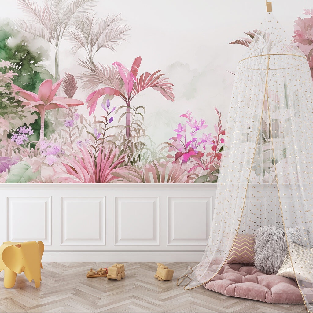 Tropentuin in roze waas — interieur 3