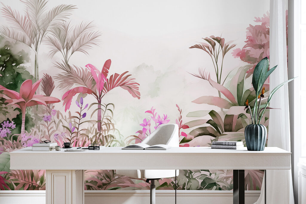Tropentuin in roze waas — interieur 4