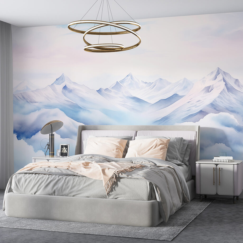 Sneeuwtoppen boven een wolkenzee — interieur 1