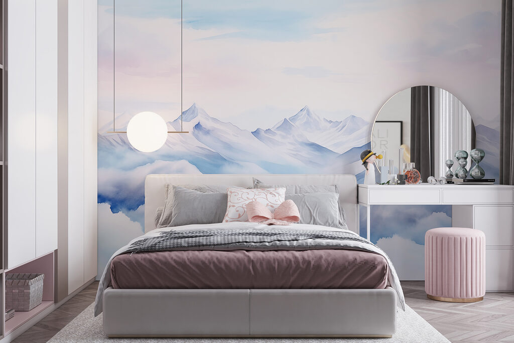 Sneeuwtoppen boven een wolkenzee — interieur 3