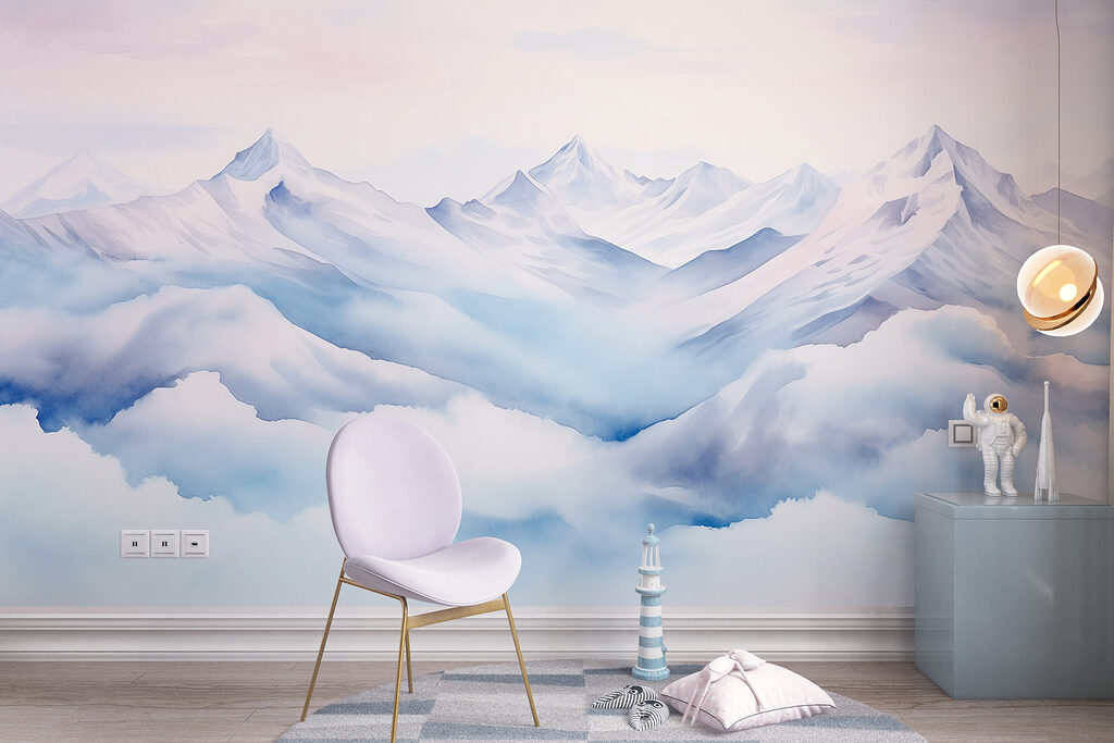 Sneeuwtoppen boven een wolkenzee — interieur 4