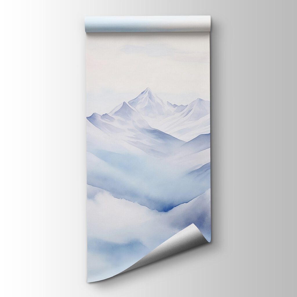 Sneeuwtoppen boven een wolkenzee — productweergave
