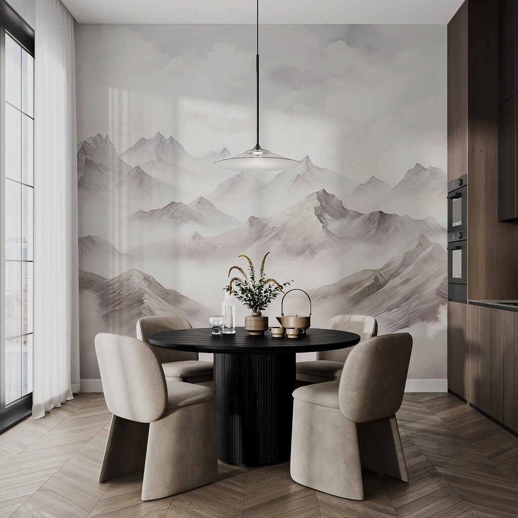 Grijze toppen in wolkenzee — interieur 4