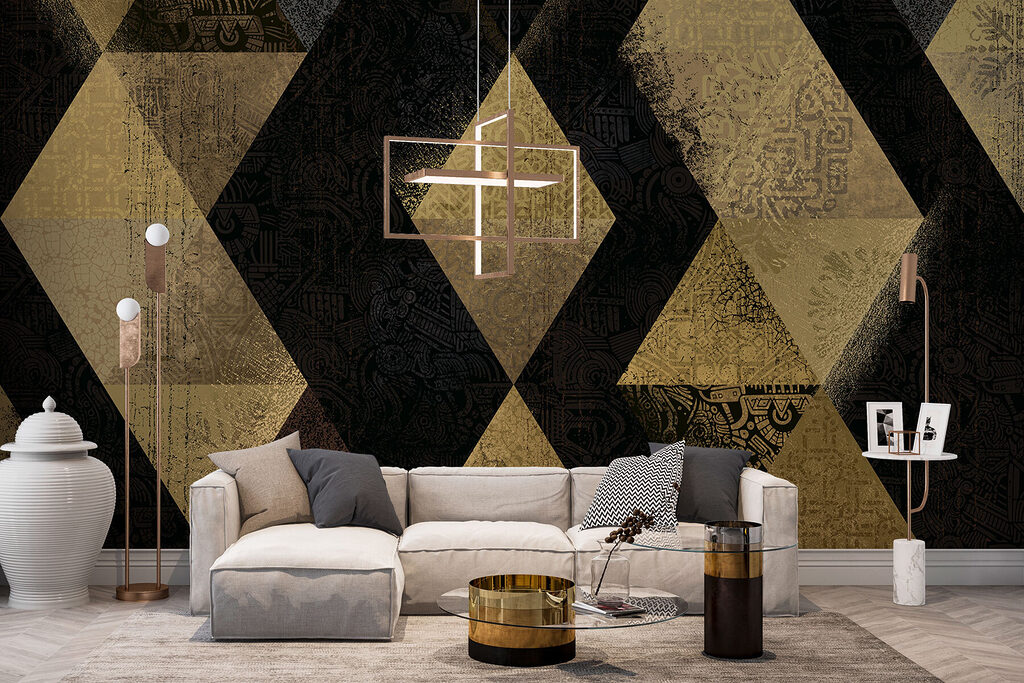 Gouden ruiten met ornamenten — interieur 1