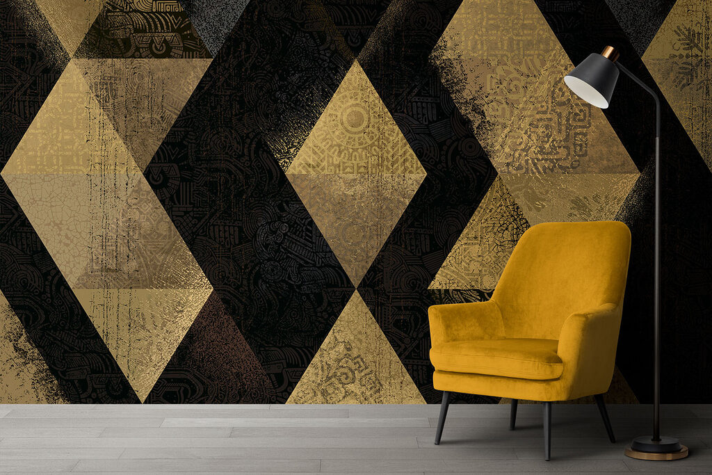 Gouden ruiten met ornamenten — interieur 3