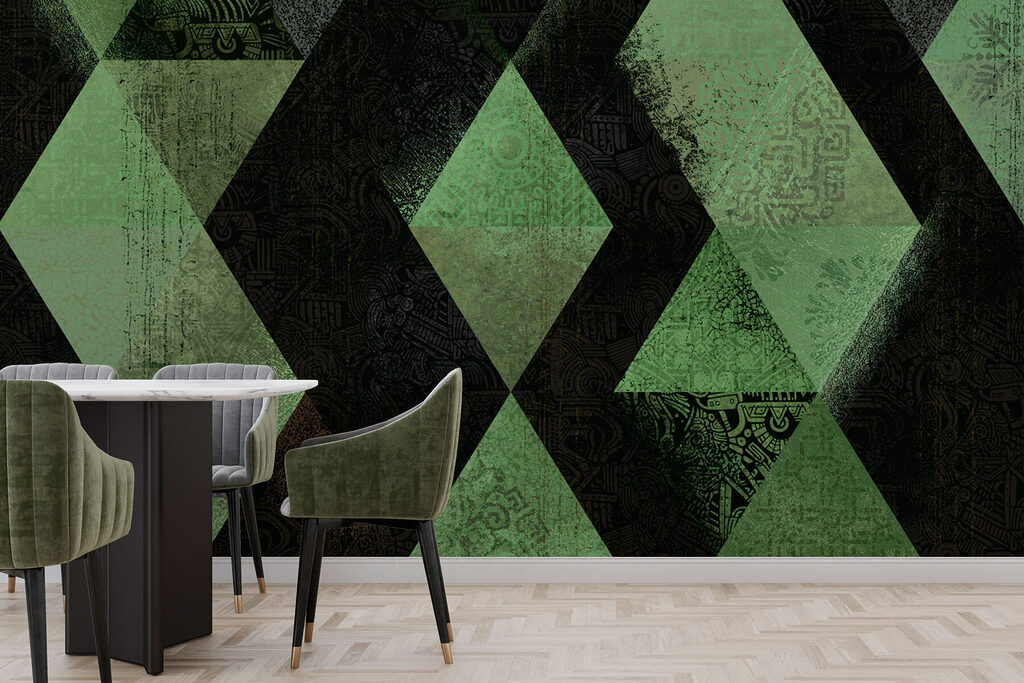 Geometrische patronen in aardetinten — interieur 4