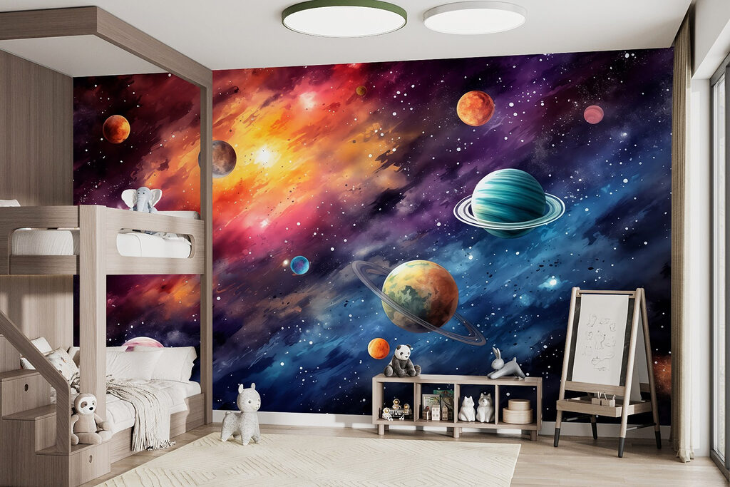 Planeten aan de hemel met planeten — interieur 2