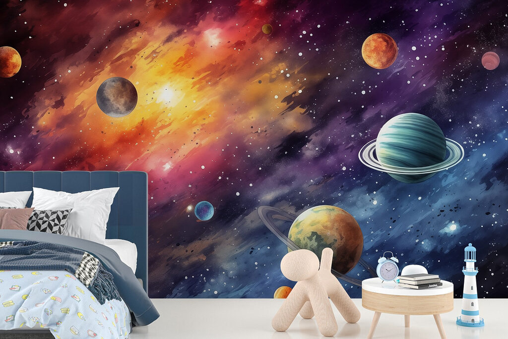 Planeten aan de hemel met planeten — interieur 4