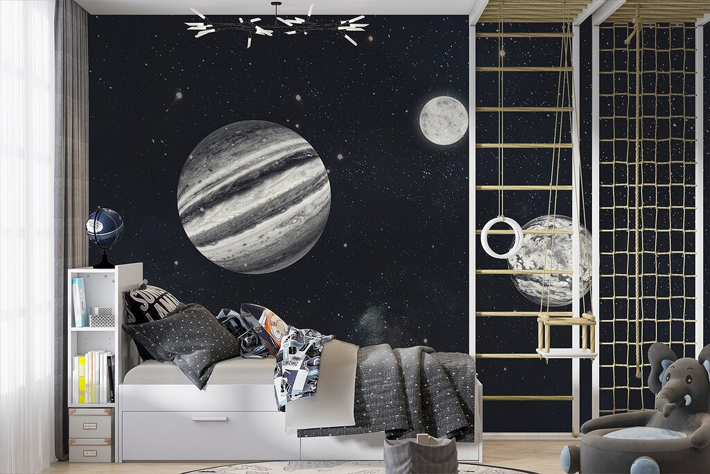 Planeten in verweerd zwartwit — interieur 5