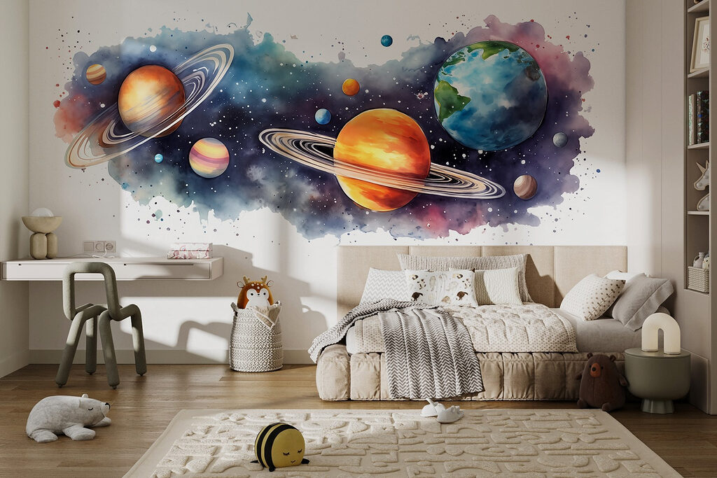 Planeten op een verfspat — interieur 2