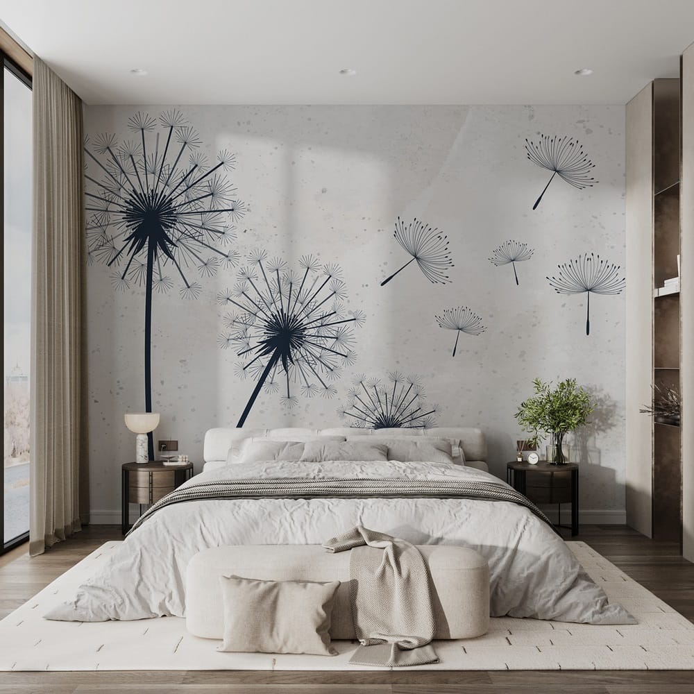 Pluisbollen in blauwe lijnen — interieur 2