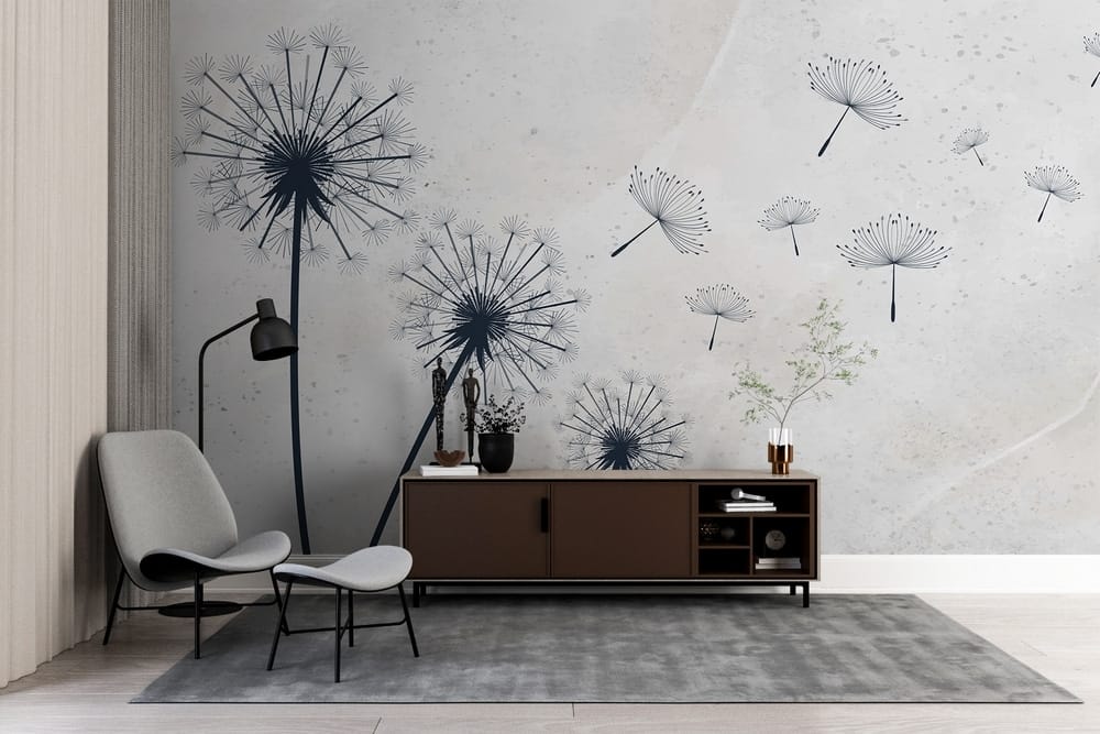 Pluisbollen in blauwe lijnen — interieur 1