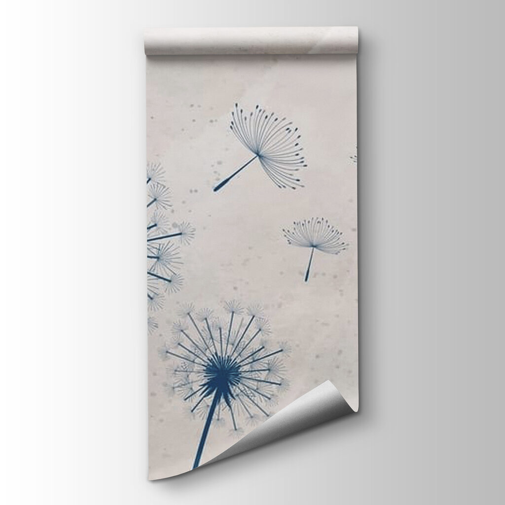 Blauwe pluisjes waaien weg — productweergave