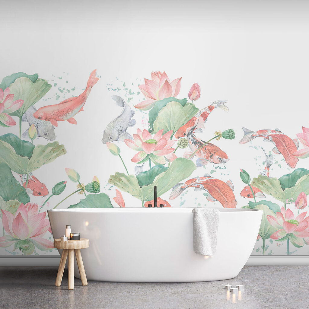 Vissen tussen roze lotussen — interieur 2