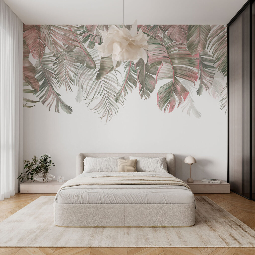 Palmbladeren in zachte strepen — interieur 2